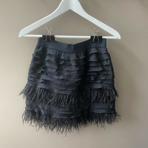 BCBG Max Azria Feather Skirt XS